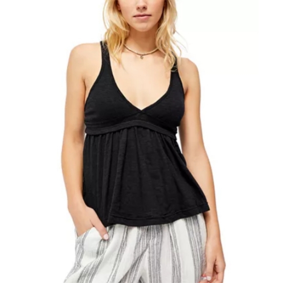 Free People Boho FP Zinia Tank Top Black LG XL - Picture 3 of 11